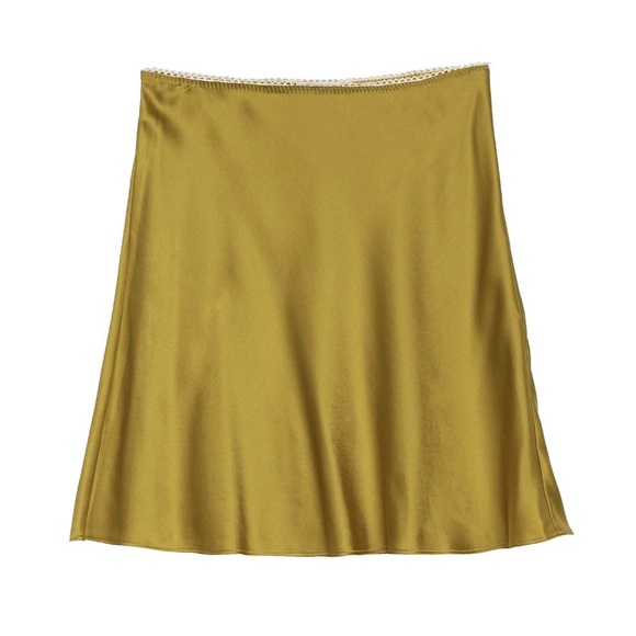 NWT DOÊN Giulietta Silk Skirt in Palmetto - Picture 7 of 9